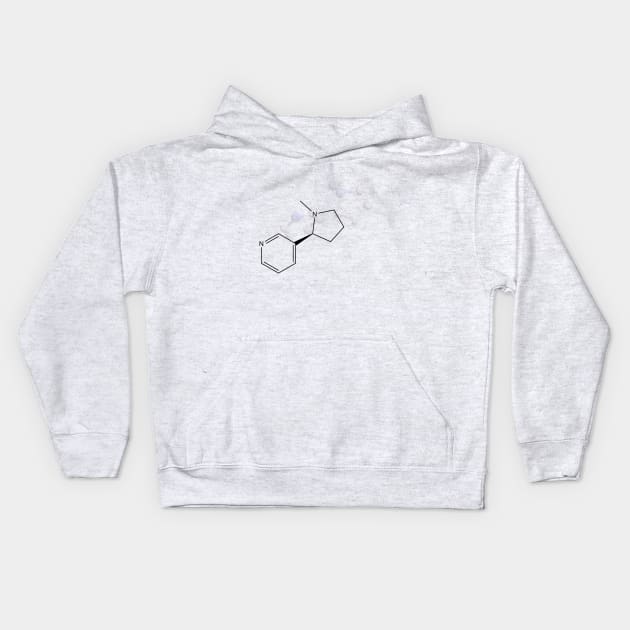 Nicotine Molecule Kids Hoodie by ChemECool